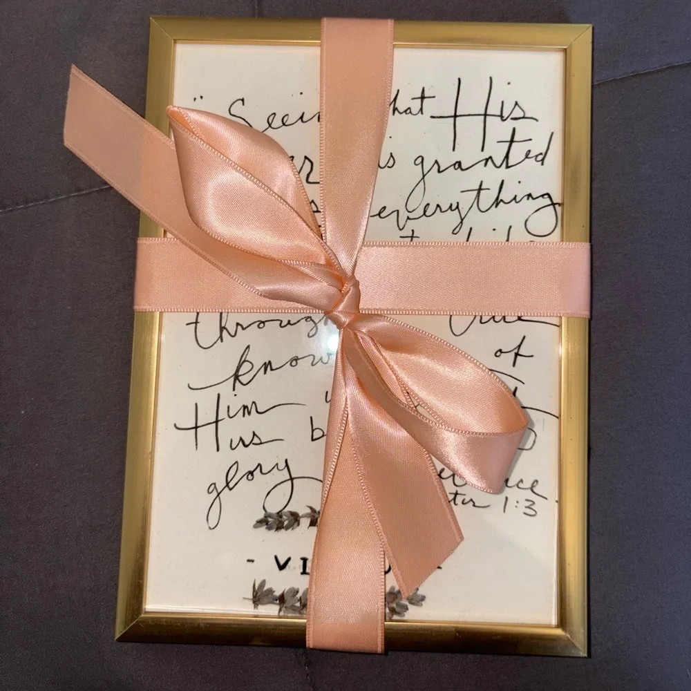 Bible Verse With Gold Frame